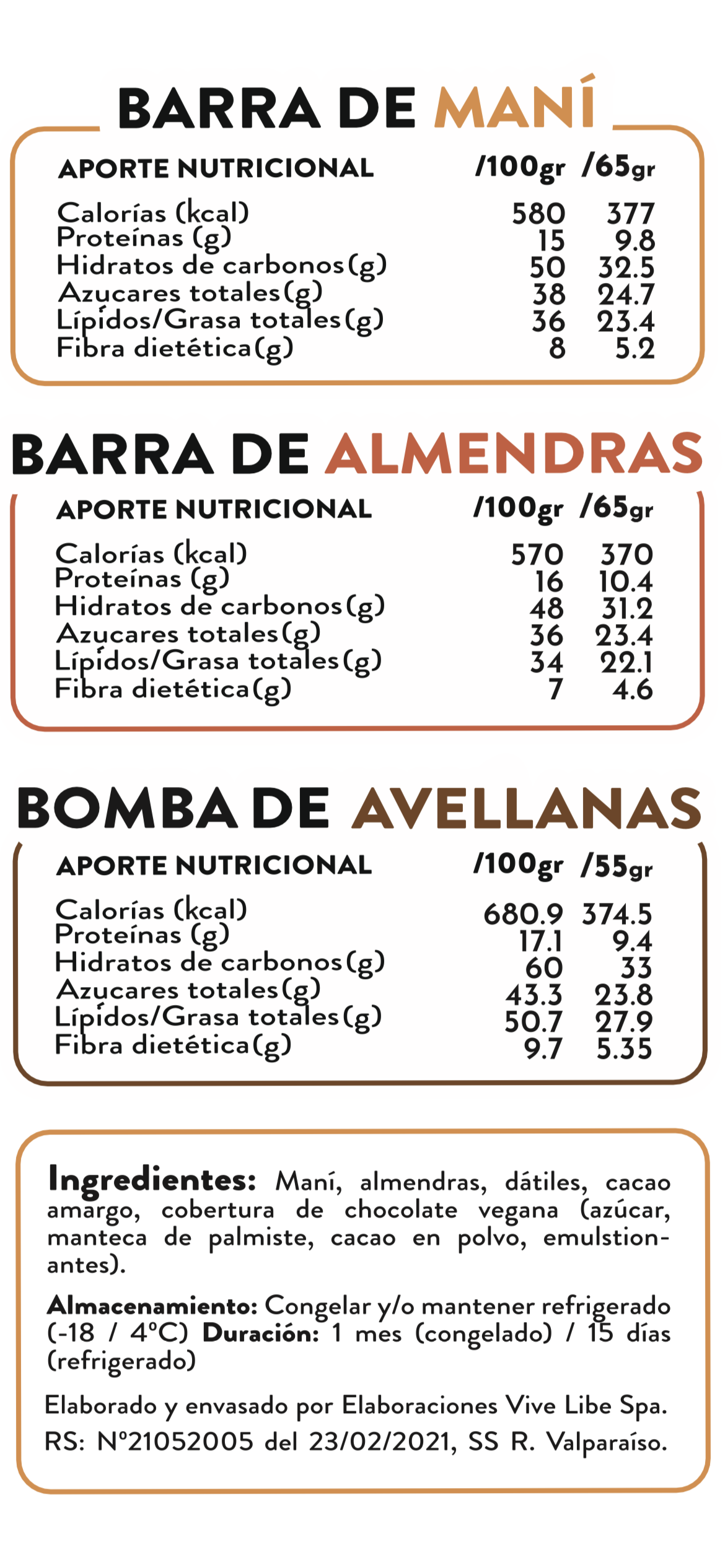 Pack 6 Bombas de Avellana
